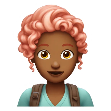 Girl with ice cream hair redhead sticker
