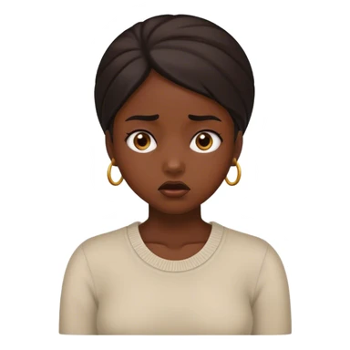 darkskin girl thinking and confused sticker