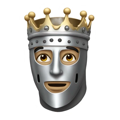 king baldwin IV in silver full face mask up sticker