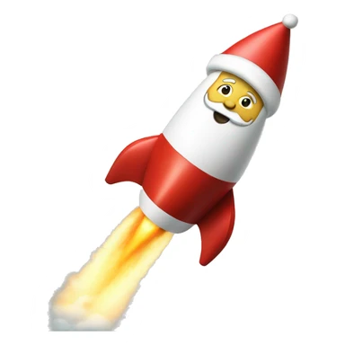 Santa on a rocket sticker