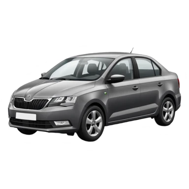 Dark grey Skoda Rapid sticker