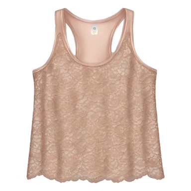 Realistic Isolated rose gold lace tank top clothing. sticker