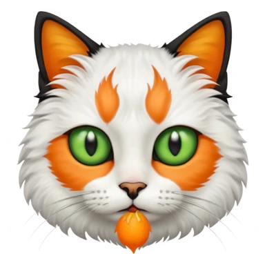 گربه ای که نصف سورتش سفیده ونصف صورتش مشکی هست sticker