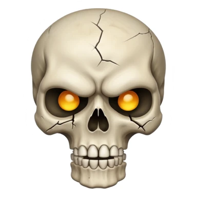 Skull with angry face sticker