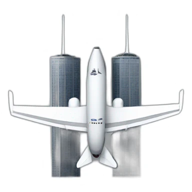 twin towers airplane sticker