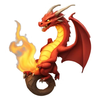 dragon breathing fire  sticker