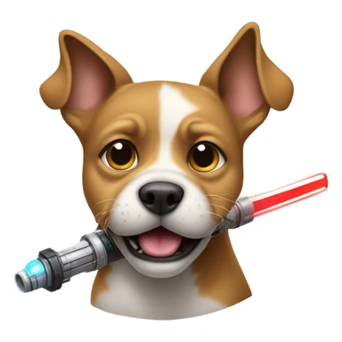 dog with a lightsaber sticker