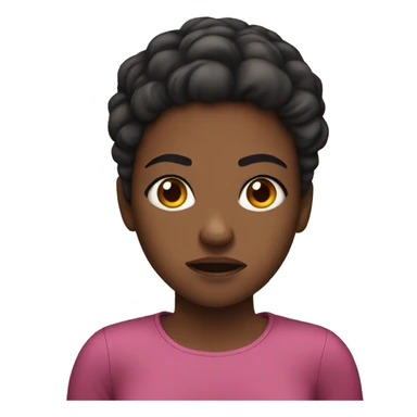 Black girl annoyed face  sticker