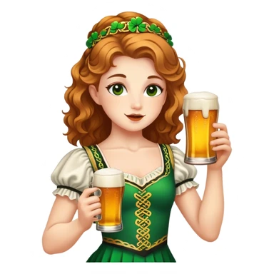 Irish dancer drinking a beer sticker