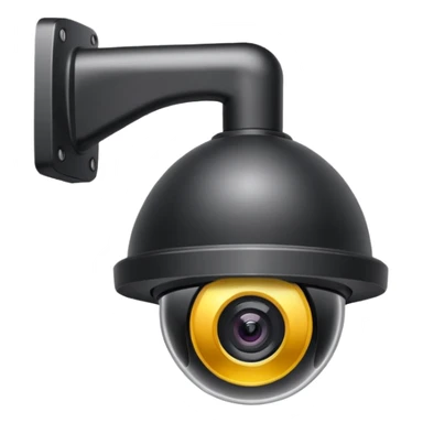Dome cctv camera in black  sticker