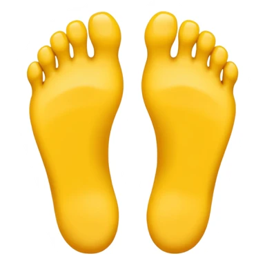 i want a pair of feet on the style of the yellow apple foot emoji sticker