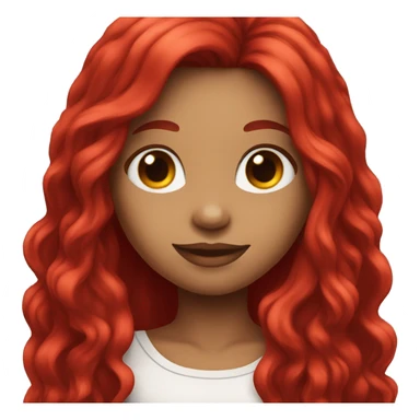 Black and red long hair girl sticker