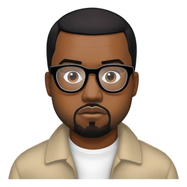Kanye with glasses sticker