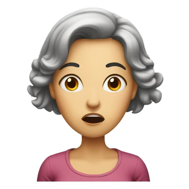 shocked woman sticker