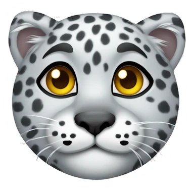 snow leopard with heart sticker