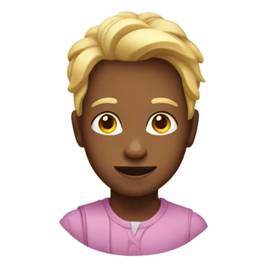 A character with half of the face male and half female sticker