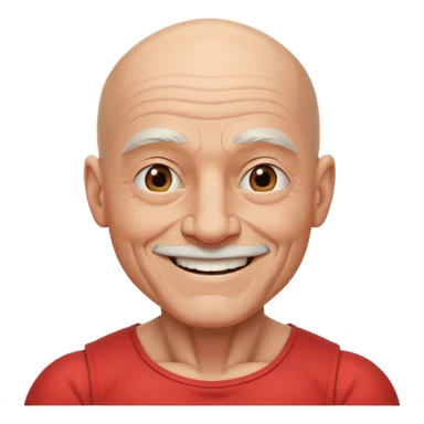 Bald old guy with musclrs sticker
