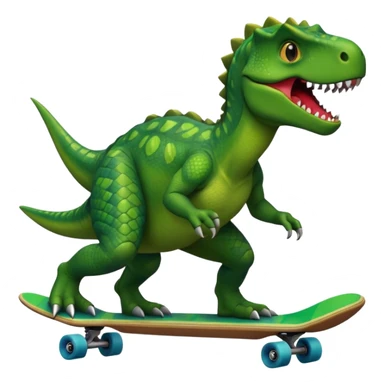 Dinosaur on a skateboard sticker