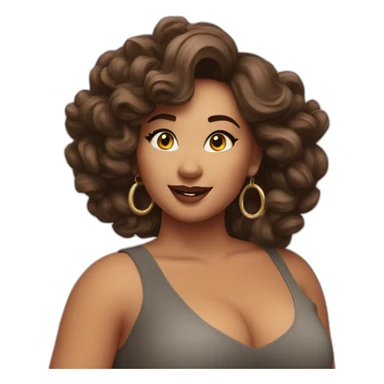 Curvy beauty dancing поднимая ногу вертикально sticker
