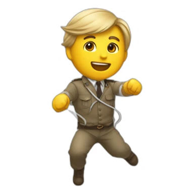 Un unijambiste qui fait de la corde a sauter sticker