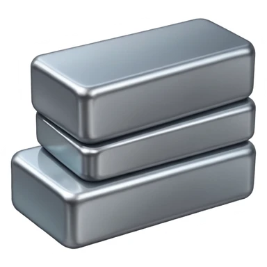 steel ingot, shiny metallic sticker