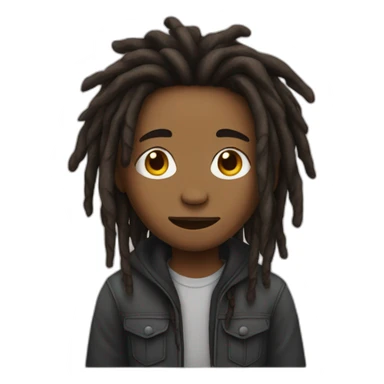Boy with dreads sticker