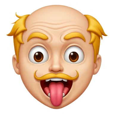 Crazy guy shaking his tongue  sticker