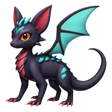 Shiny Salandit-Umbreon-Genet-Noivern-Noibat-Hybrid (Full body) sticker