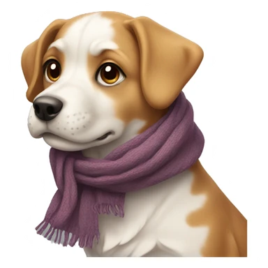 Dog with scarf sticker