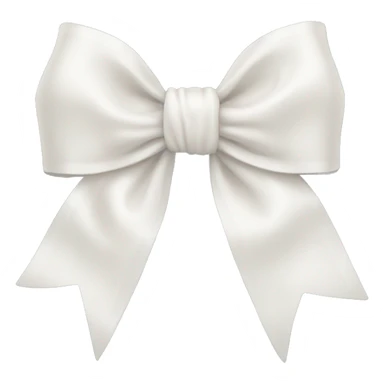 White pastel bow sticker