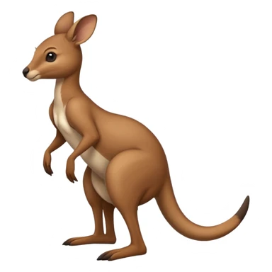 Kangaroo balancing on its tail sticker