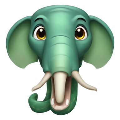 snake elephant sticker