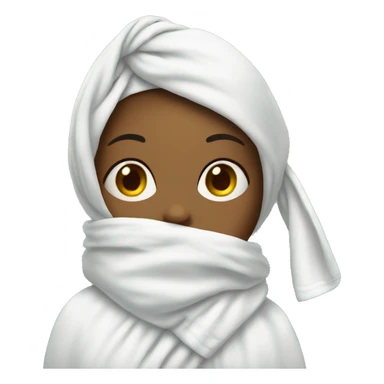 girl with towel on head  sticker