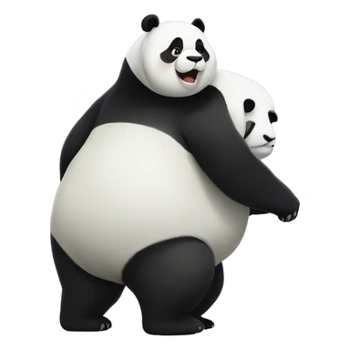 a fat panda that is bigger than the milky way sticker