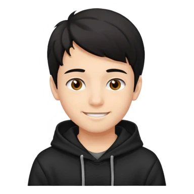 Chłopak brązowe oczy czarne włosy bluza czarna i taki bardziej żeby wyglądał na 18 latka sticker