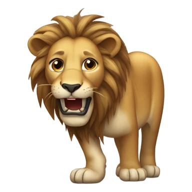 Injured lion sticker