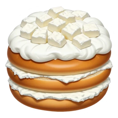 Bun with cottage cheese in the middle sticker