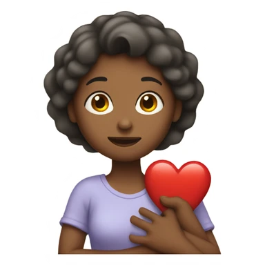 Mother holds her heart in her arm sticker