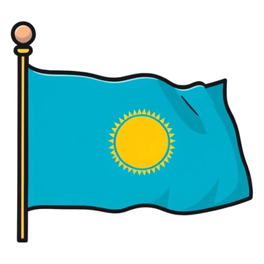 Kazakhstan flag sticker
