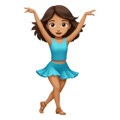 Fantastic dance emotion!!! (brunette girl) sticker