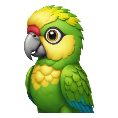green parrot with shirt sticker