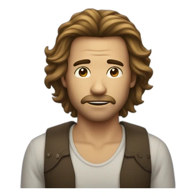 homme au cheveux long qui pleure sticker