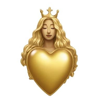 Gold sacred heart sticker
