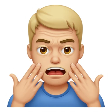 guy making a stink face  sticker