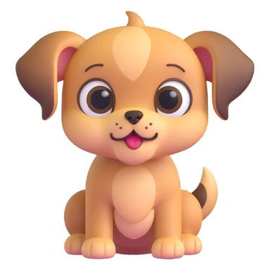 cute puppy with big eyes sticker