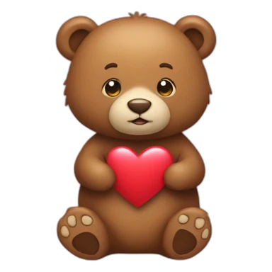 un ours avec un coeur sticker