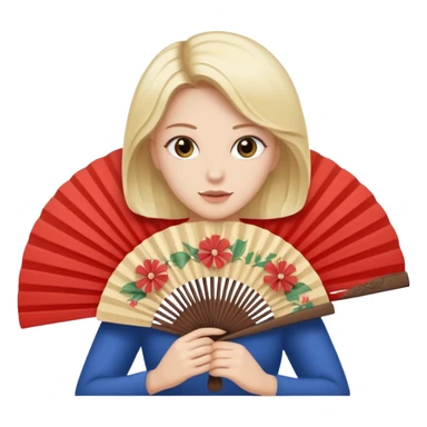 mulher se abanando com leque e suando sticker