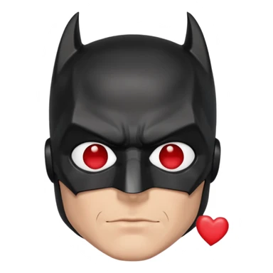 batman with hearts in his eyes sticker