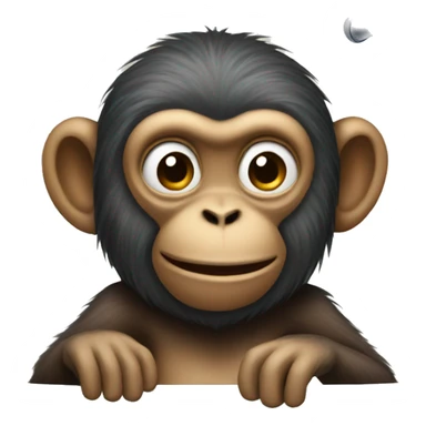 Monkey using the bathroom  sticker