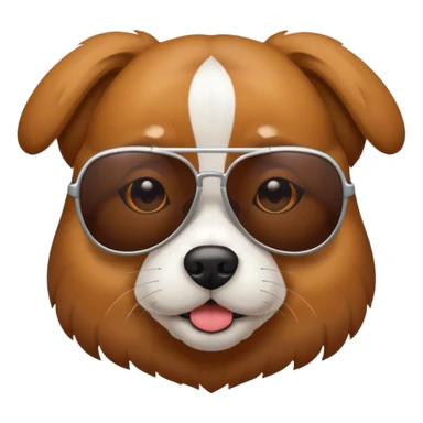 Dog wearing sunglasses sticker